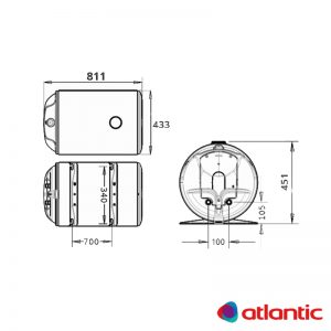 Схема водонагревателя Atlantic O’Pro Horizontal HM 080 D400-1-M